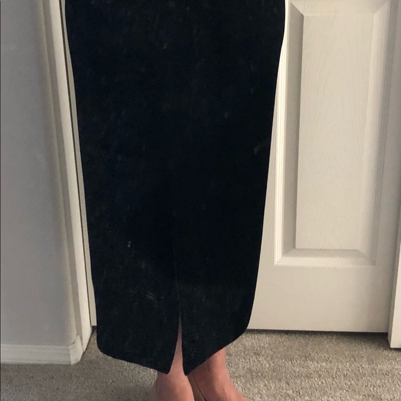 Ann Taylor Velvet Long Maxi Skirt with Slit size 4 - Picture 2 of 5